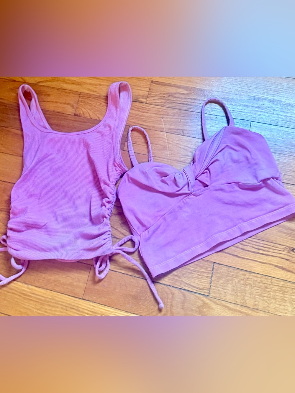 Hollister Pink xs/s Crop tank set